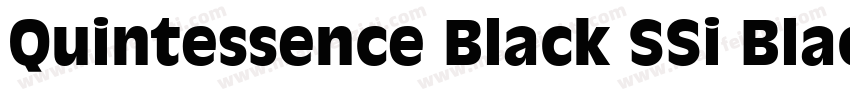 Quintessence Black SSi Black字体转换